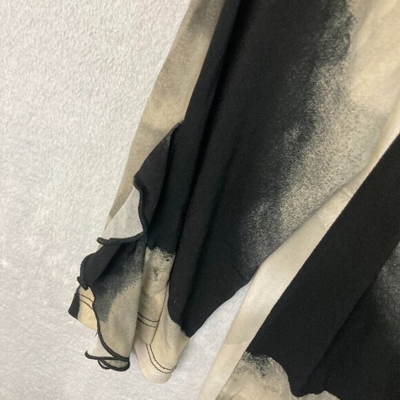 Clara Sun Woo Asymmetrical Ruffle Tunic Top Womens Small Stretch Abstract Shirt - Picture 8 of 12